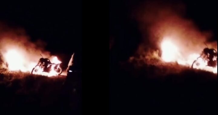 उत्तराखंड- यहां अज्ञात लोगों ने बाइको में लगाई आग, देखे VIDEO