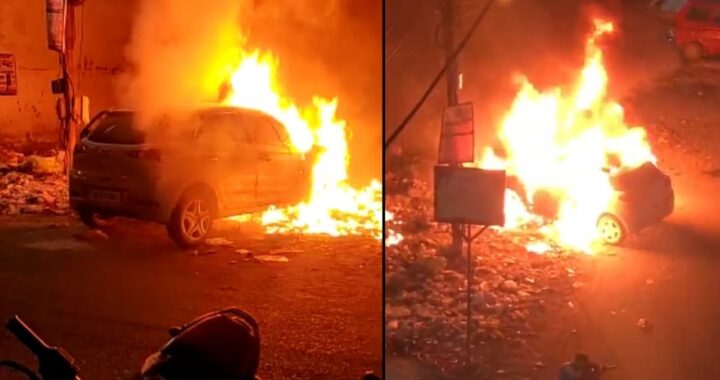 हल्द्वानी- (अभी-अभी) डीसी में खड़ी कार में लगी भीषण आग, आग के गोले में ऐसे तब्दील हुई कार, VIDEO