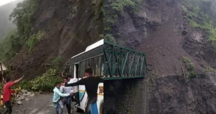 नैनीताल- (बड़ी खबर) वीरभट्टी पुल के पास आया भारी मलबा, देखो ऐसे केमू बस में बैठे सवारियों ने बचाई जान VIDEO