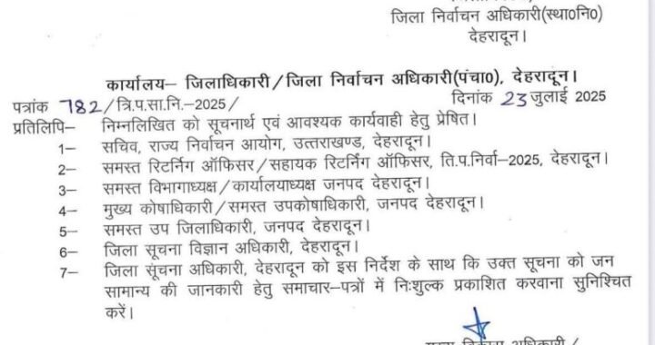 देहरादून :(बड़ी खबर) 24 और 28 को चुनाव के  चलते सरकारी गैर सरकारी संस्थान रहेंगे बंद
