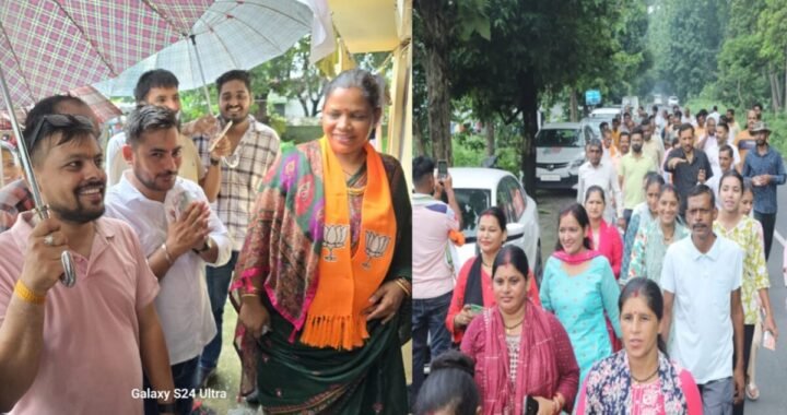 हल्द्वानी : यहां भारी बारिश में भी ताबड़तोड़ जनसंपर्क, जनता से लिया आशीर्वाद