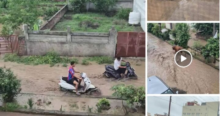 हल्द्वानी :(बड़ी खबर) 2 घंटे मुसलाधार बरसात में कर दिया सिस्टम पानी पानी, छाता लेकर दौड़े अधिकारी