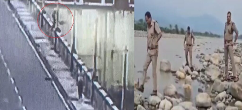युवक ने लगाई छलांग