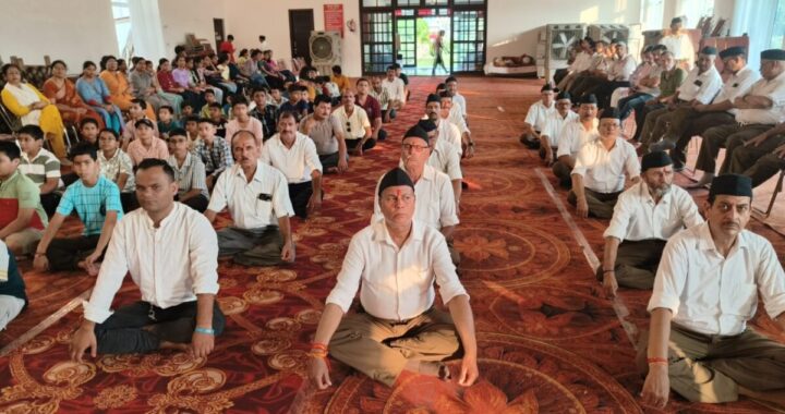 हल्द्वानी :RSS ने विजयादशमी कार्यक्रम और शस्त्र पूजन किया