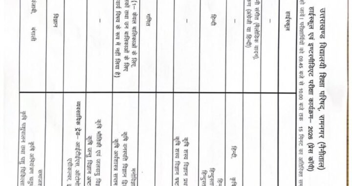 देहरादून: राज्य में10वीं और 12वीं की बोर्ड परीक्षा 21 फरवरी से