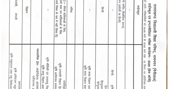 देहरादून: राज्य में10वीं और 12वीं की बोर्ड परीक्षा 21 फरवरी से