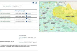 देहरादून :(बड़ी खबर) इन जिलों में बारिश और तूफान का अंदेशा
