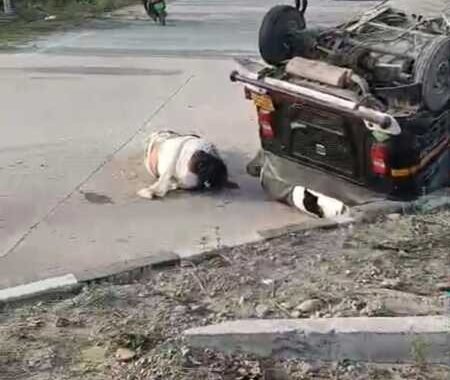 हल्द्वानी :(बड़ी खबर) यहां हाईवे में जबरदस्त एक्सीडेंट, महिला की मौत, 8 घायल