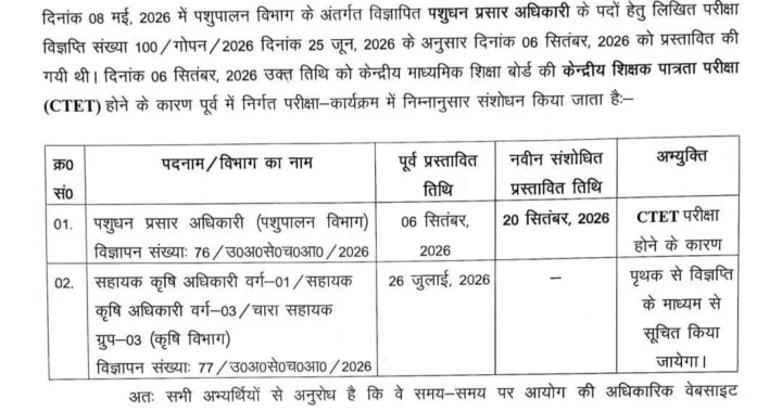 देहरादून: इस भर्ती परीक्षा की आई update